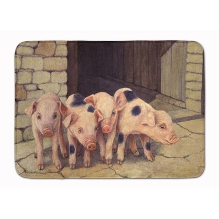Jensendistributionservices Pigs Piglets by Daphne Baxter Machine Washable Memory Foam Mat MI225842